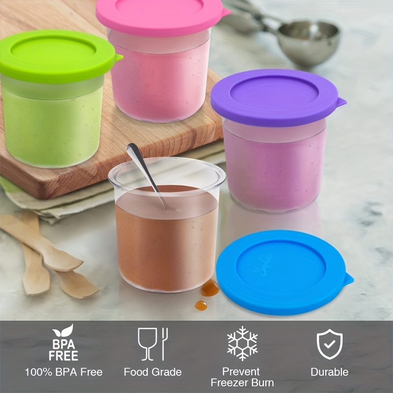 Ice Cream Containers Set For Homemade Ice Cream Reusable Bpa - Temu