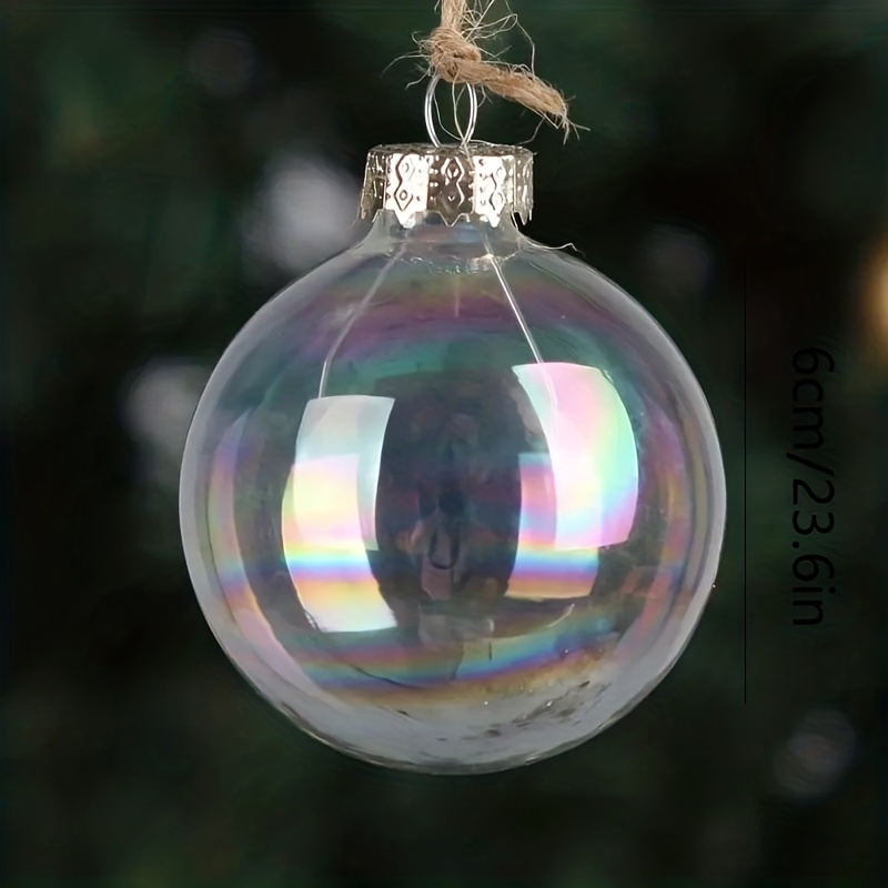 6 Pcs DIY Clear Plastic Fillable Balls Ornament 2 36Inch Christmas Balls