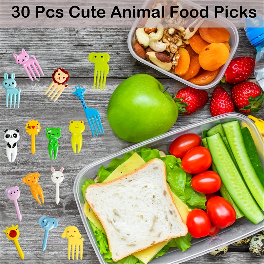 50/10PCS Mini Cute Animal Bento Food Fruit Picks Forks Lunch Box Decor Kids  Tool