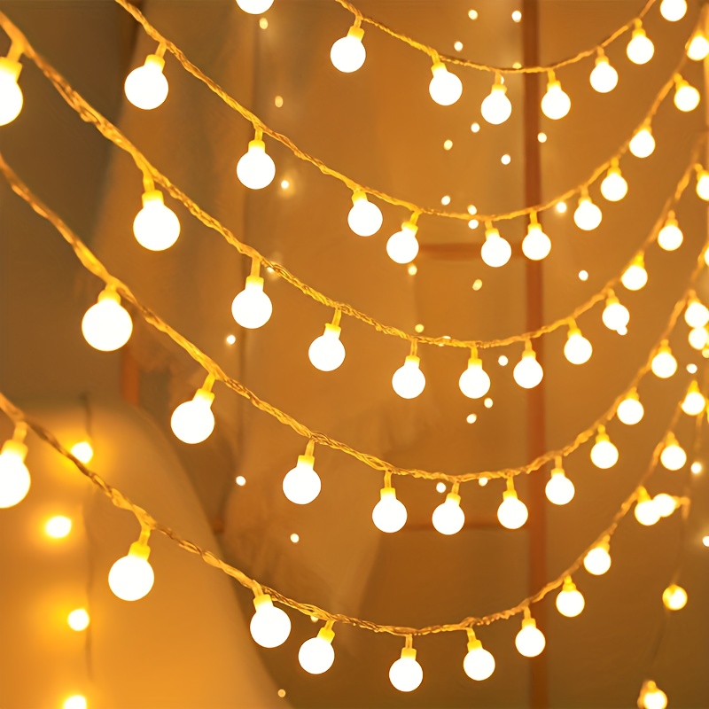 Guirlande Lumineuse Guirlande lumineuse LED à Piles Petites Boules Blanc  Chaud Décoration Romantique pour Fête Noël