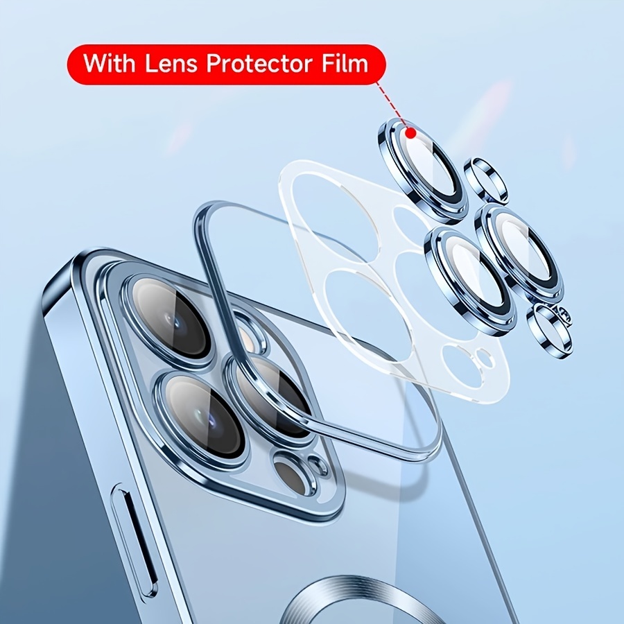 Case For For iPhone 14 Pro Max 13 12 Camera Lens Cover Luxury Silicone  Magnetic