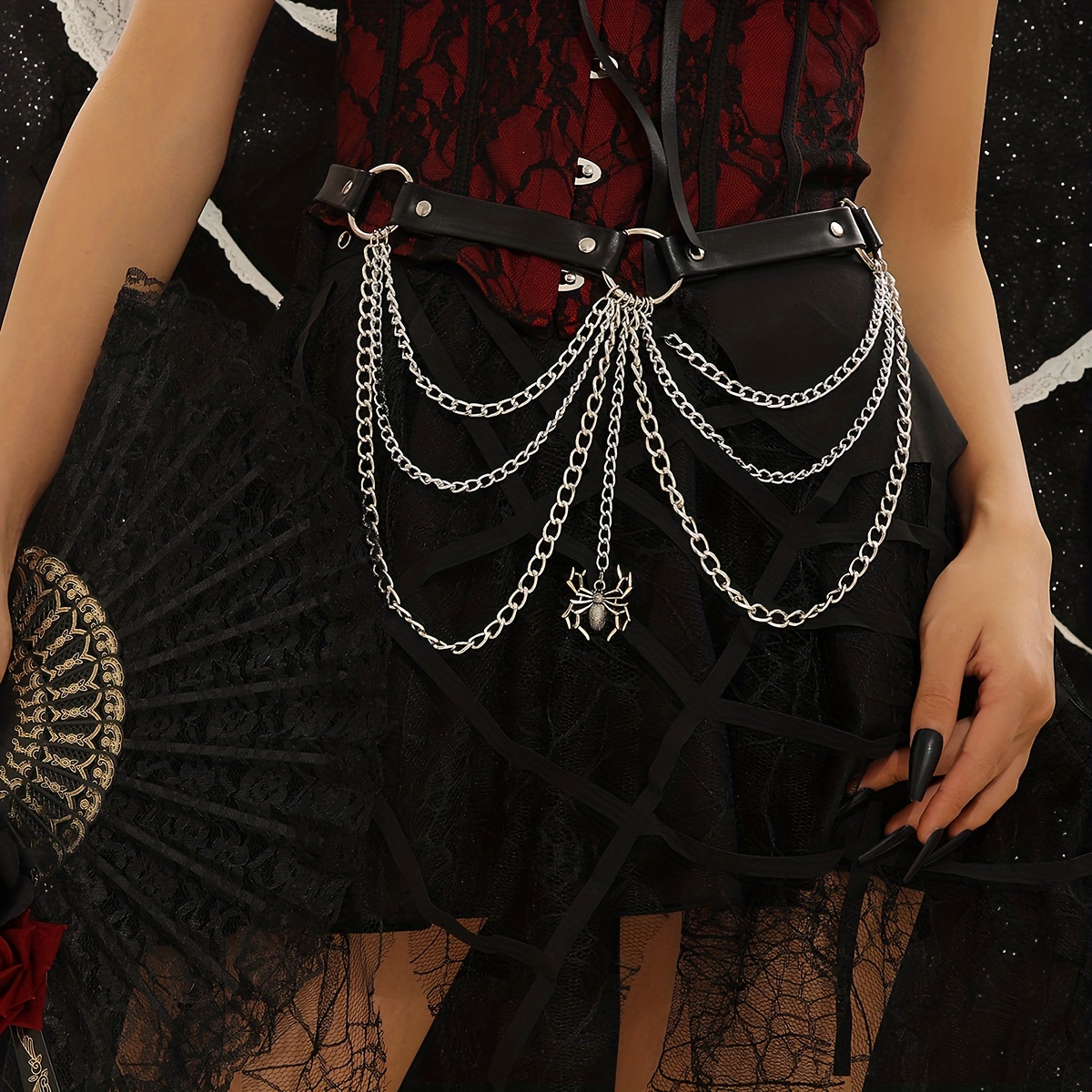 Halloween Gothic Punk Style Waist Chain Belt, Body Chain Belt Girls Fashion  Belt - Temu