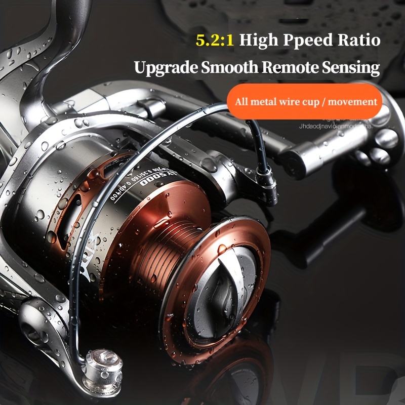 Spinning Fishing Reel Full Wire Cup 5.1:1 Gear - Temu