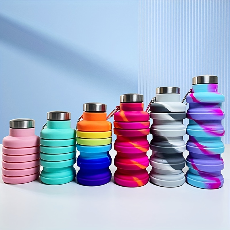 Collapsible Sports Water Bottle Foldable Silicone Water Cups - Temu