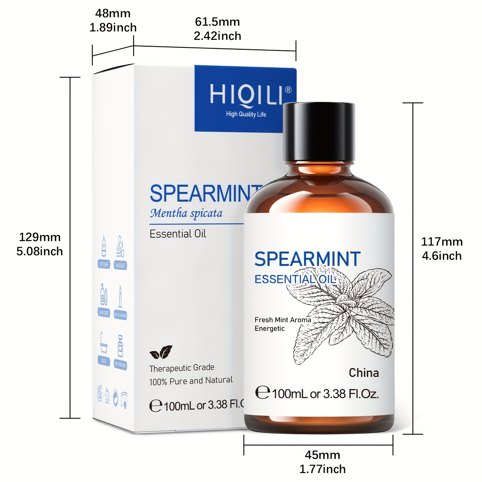 HIQILI Spearmint Essential Oil,100% Pure Natural Spearmint Oil for Ski –  HIQILI Official Store