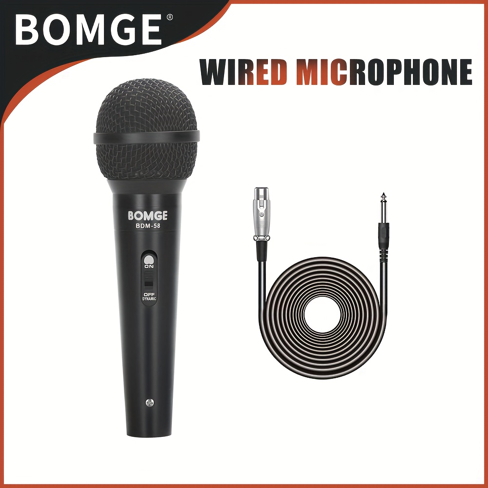 Microphone filaire avec câble jack 6.35 vers XLR mâle 5m