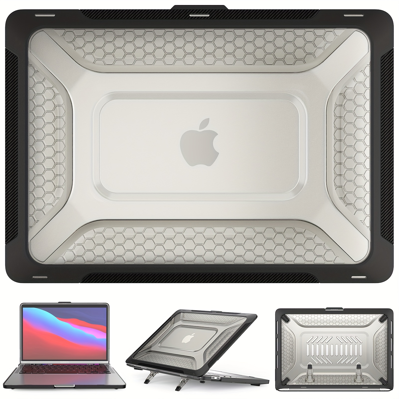 Coque de protection pour MacBook Pro 14 A2442 (version 2021 2022) - Coque  rigide robuste et résistante avec pare-chocs en TPU pour MacBook Pro 14' M1  Pro / Max Chip with Touch 