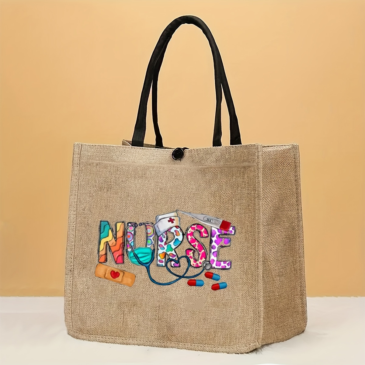 

Fashion Nurse Print Tote Bag, Large Capacity Shoulder Bag, Women's Casual Handbag & Shopping Gift Bag