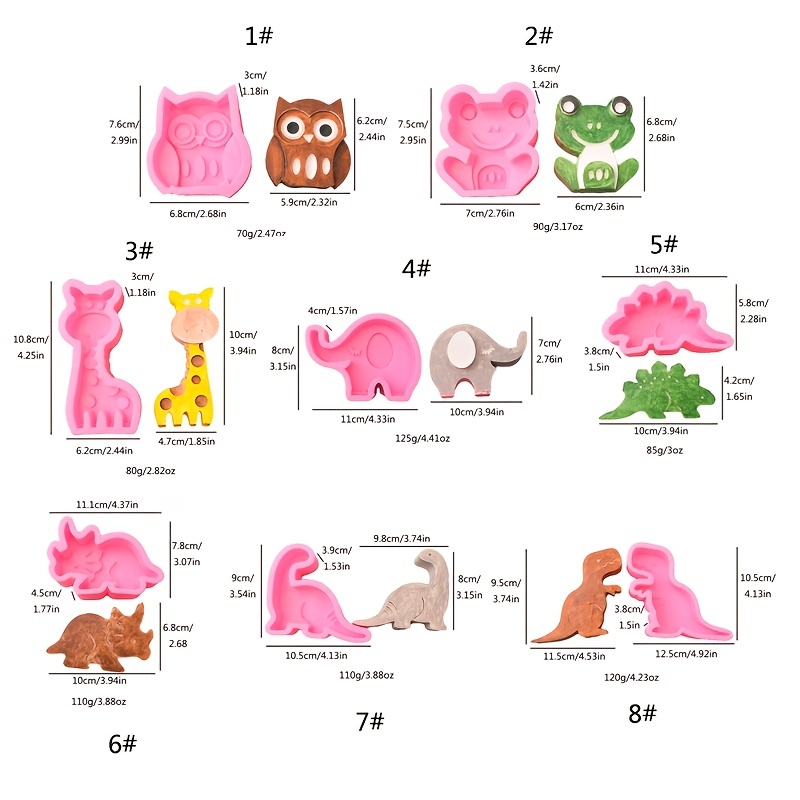 3d Dinosaur Silicone Molds Can Be Used To Make Candles - Temu
