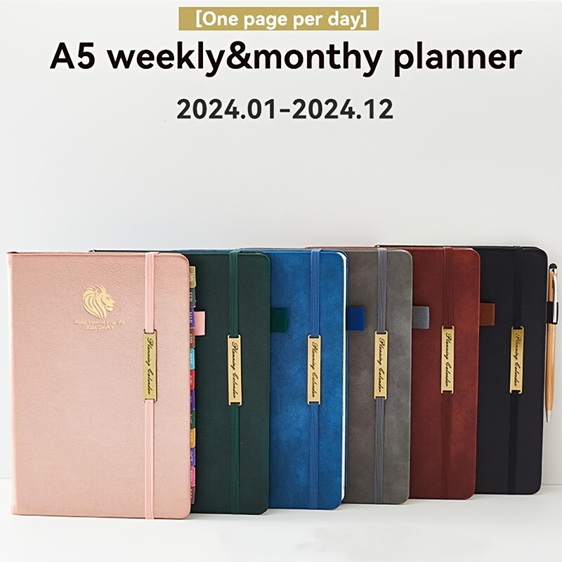Pocket Calendar Weekly and Monthly for 2024 Planner Purse Agenda