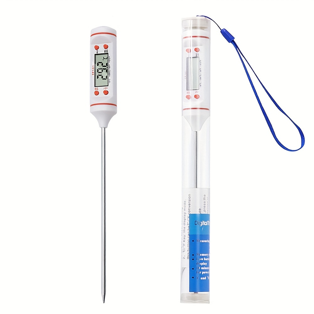 Food Thermometer, Instant Read Meat Thermometer, Termometro Digital Cocina,  Baking Thermometer, Digital Cooking Food Thermometer With Super Long Probe  For Grill Candy Kitchen Bbq Smoker Oven Oil Milk Yogurt, Kitchen  Accessaries, Dorm