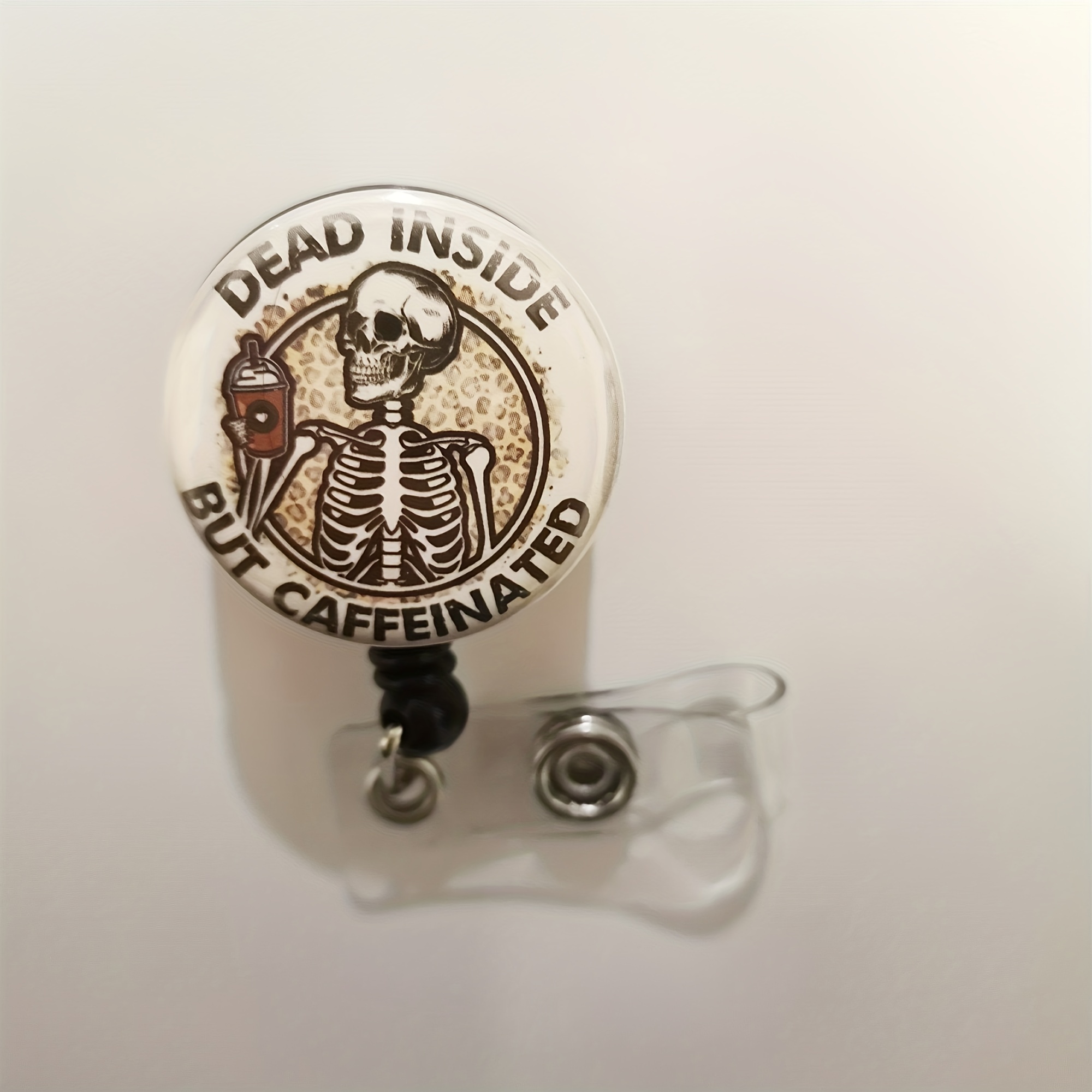 Dancing Nurse Skeleton Halloween Badge Reels or Stethoscope ID Tags H8002H  