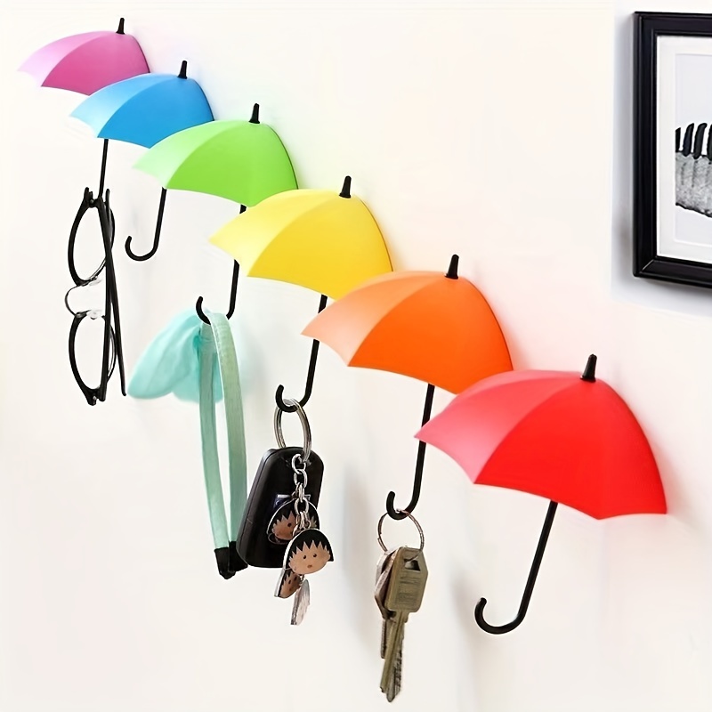 3pcs Bunte Regenschirm-Design Wandhaken, Niedliche Kreative Klebehaken,  Spurlose Wandhängende Schlüsselhalter Haken, Home Dekor - Temu Germany