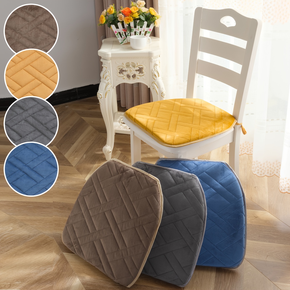 Thickened Seat Cushion, With Handle Stool Cushion, Office Chair Cushion,  Student Chair Cushion, Dutch Velvet Fabric, Available In All Seasons, Home  Dining Chair Cushion, Home Decor. - Temu