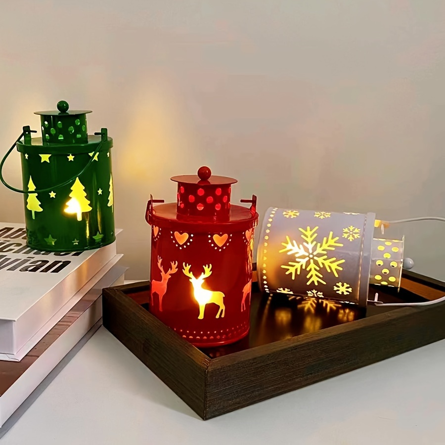 Christmas Candle Light Hanging Wind Lantern, LED Electronic
