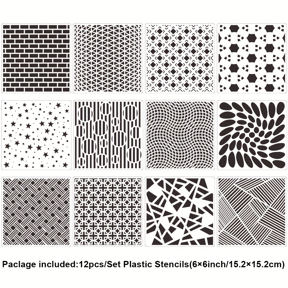 12pcs/set New DIY Crafts Stamp Embossing Template Layering 