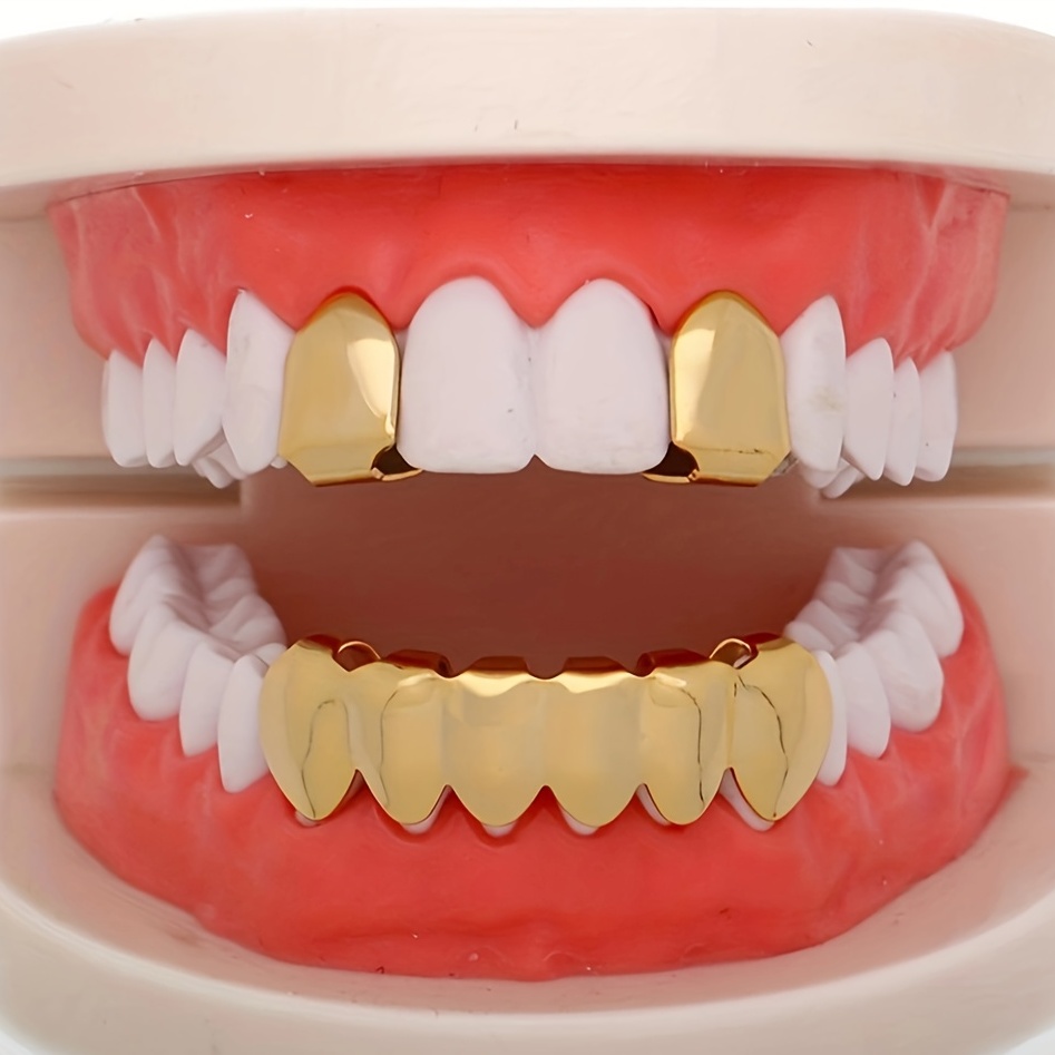 Golden Grills Teeth Grillz For Men And Women Iced Out Cross Teeth