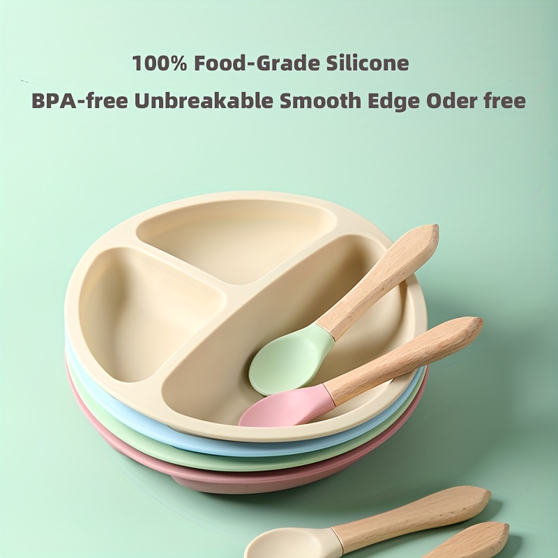 Suction Divider Plate & Spoon Set