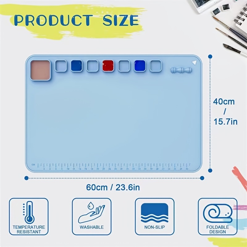 Silicone Drawing Mat for Kids Foldable Silicone Drawing Mat