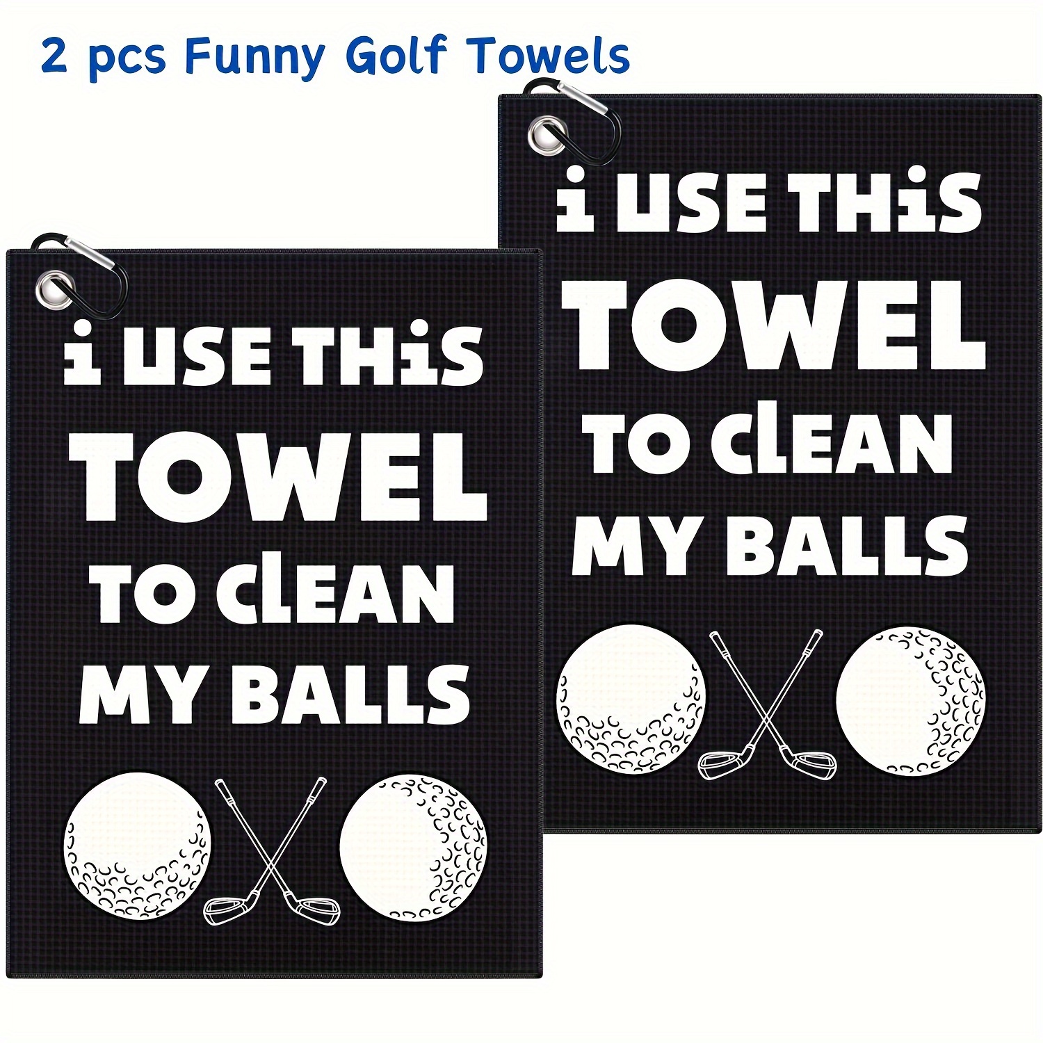 Funny Microfiber Super Absorbent Golf Towel With Clip Funny - Temu