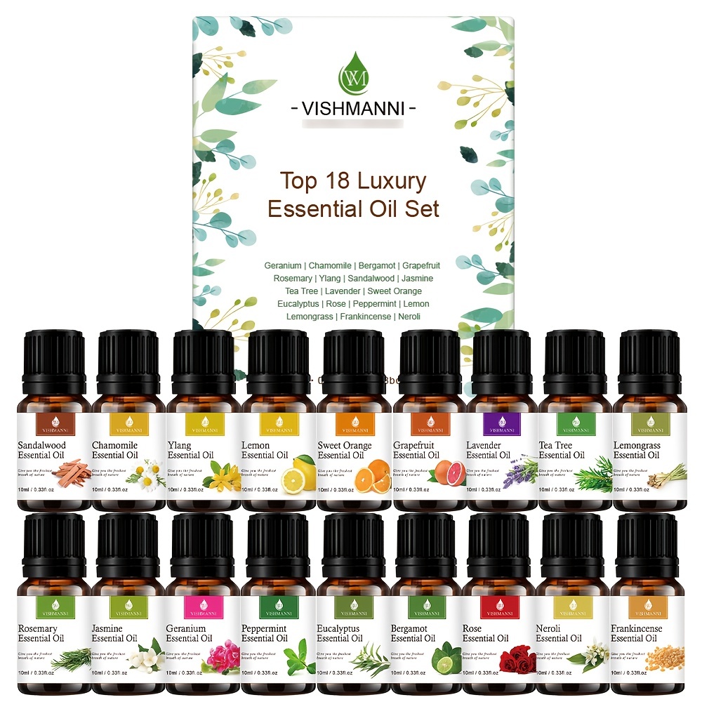 16 Essential Oils & Diffuser Set