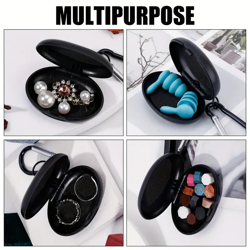 1pc Ear Plug Carrying Case, Potable Storage Earplug Box With Key Chain For  Outdoor Travel