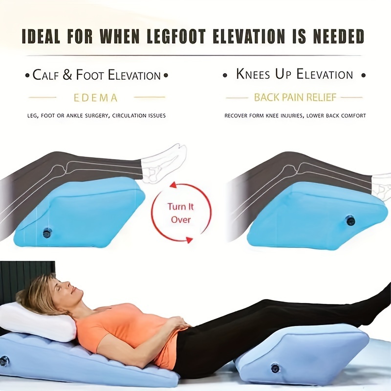 Leg Elevation Pillow Inflatable Wedge Pillows Comfort Leg Pillows For Sleeping  Leg & Back Support Pillow Leg Wedge Pillows For After Hip Foot Ankle - Temu