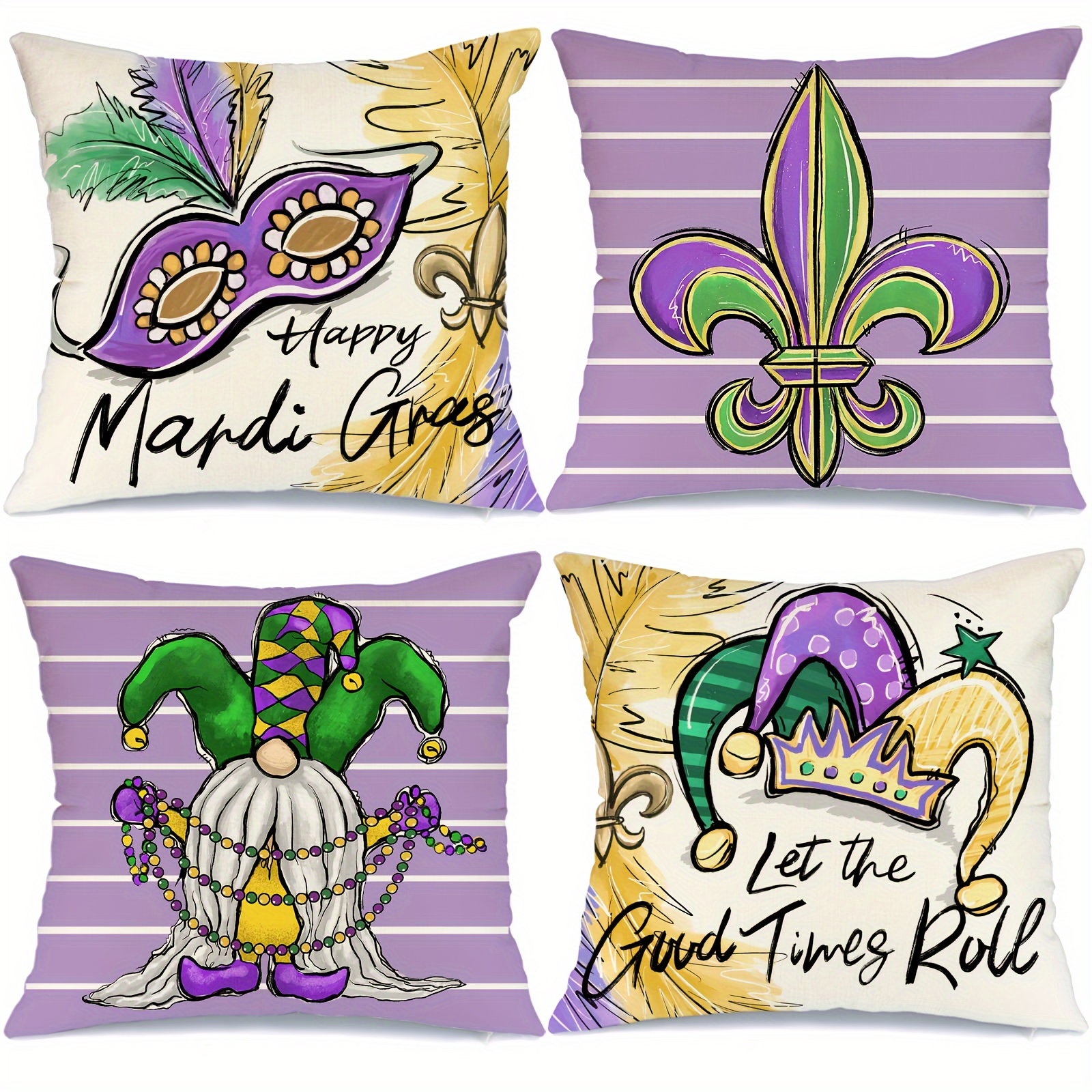 Louisiana Mardi Gras Stickers Diy Bag Throw Pillow T shirt - Temu Australia