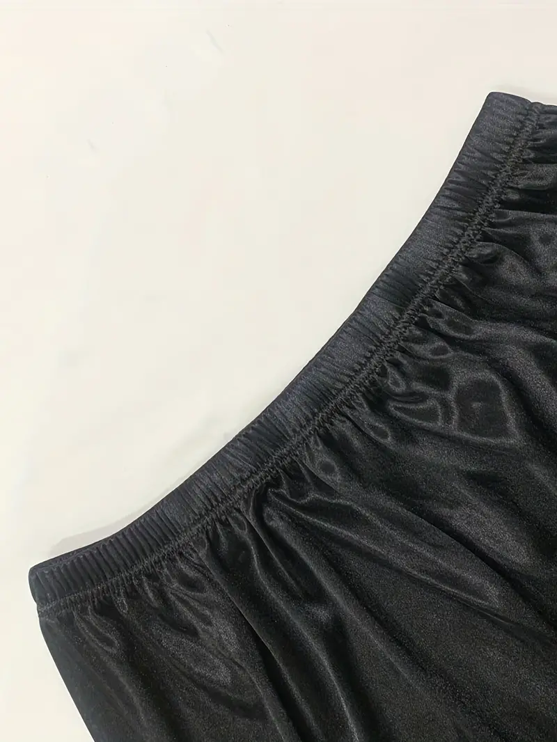 Lace Trim Solid Skirt Sexy Mid Rise Stretch Half Slips - Temu Canada