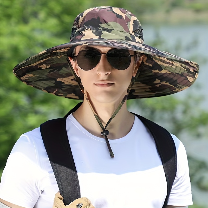 1pc 15cm Large Brim Summer Sun Protection Hat Fishing Hat For Fishing  Hiking Camping, Free Shipping On Items Shipped From Temu