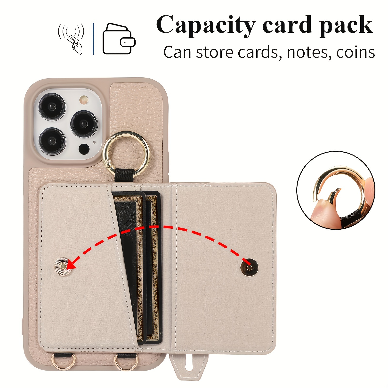 Leather Card Holder Designer Phone Case For IPhone 14 Pro Max 13 12 11 15  15pro 15promax Fashion Crossbody Phones Cases Phones Cover From  Fashion_casess, $21.44