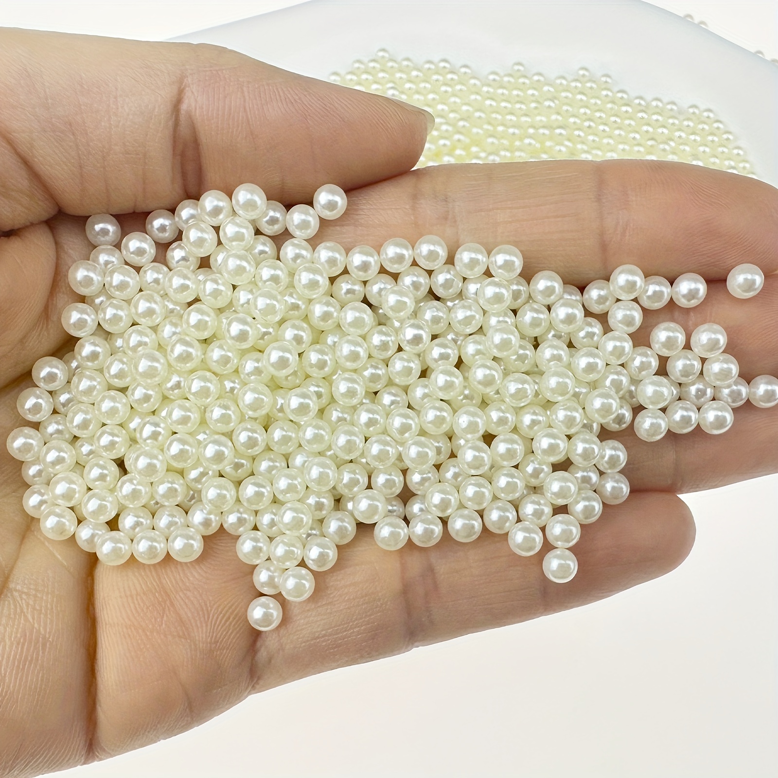 1 Caja De Perlas Artificiales Para Decoración De Uñas - Temu