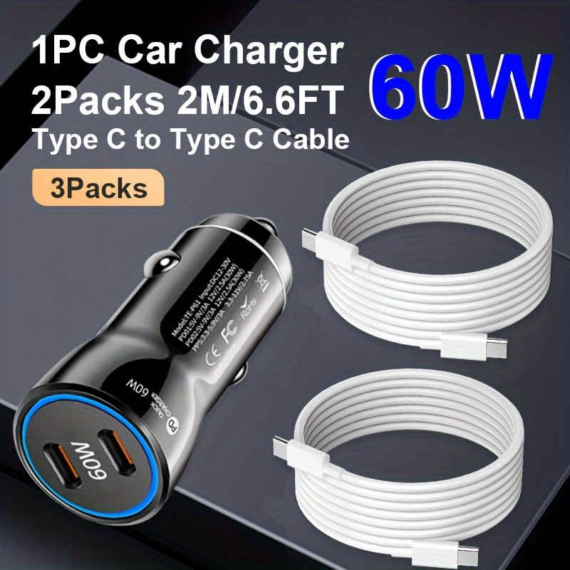 Usb C Car Charger Fast Car Charger With Super Fast Type C - Temu