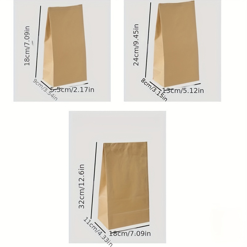 Kraft Paper Bag Oil proof Thickened Storage Bag Large Paper - Temu