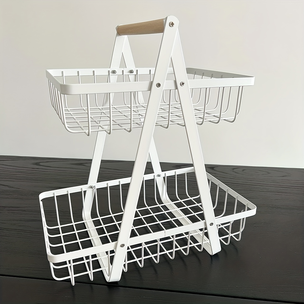 2 tier Detachable Metal Storage Basket For Countertop - Temu