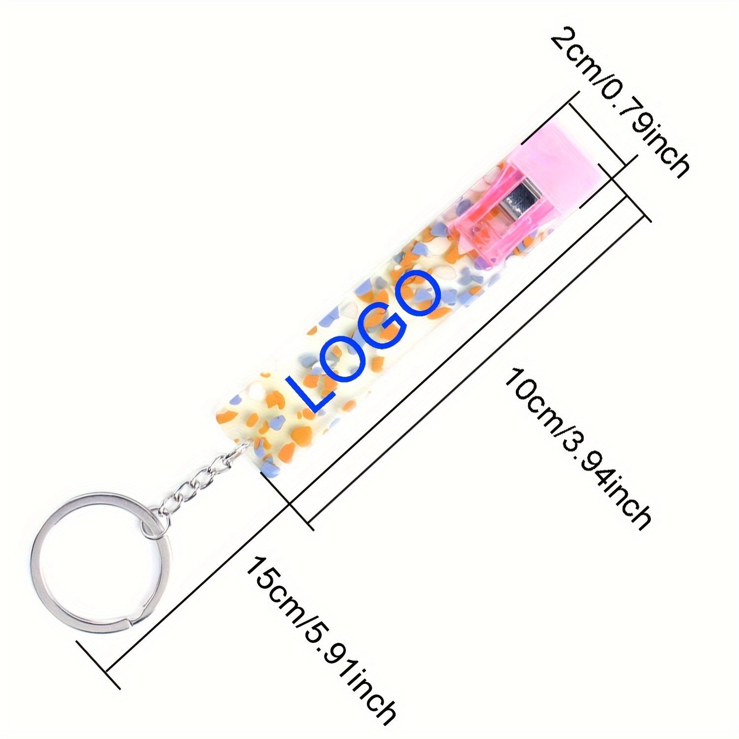 Nabulous Card Grabber for Long Nails - Credit Card Puller - ATM Debit Card Clip Keychain with Pom Pom - Sanitary Card Grabber (Black and Pink)