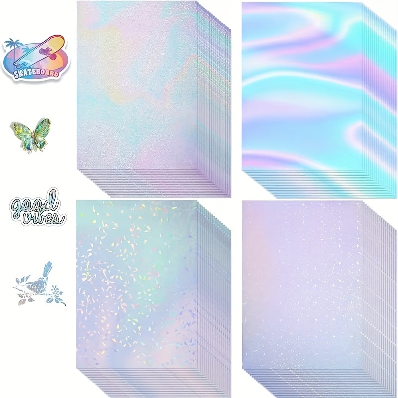 Film Sparkle Holographic Laminate Sheets Clear Glitter - Temu