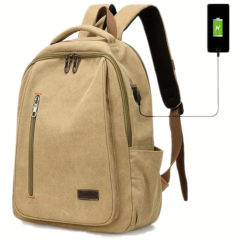 Korean Simple Canvas Backpack Women Lazy Style Personality Backpack Casual  Solid Fashion Brand Large Capacity Student Bag