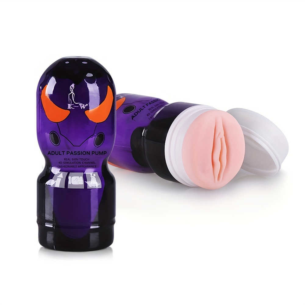 Purple Male Masturbator Vacuum Cup Soft Lightweight Portable