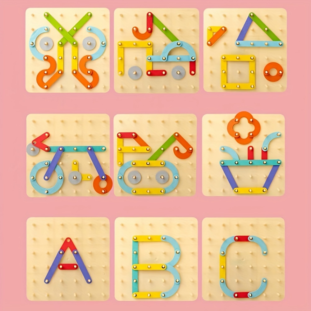 Wooden Letter and Number Construction Activity Set Educational