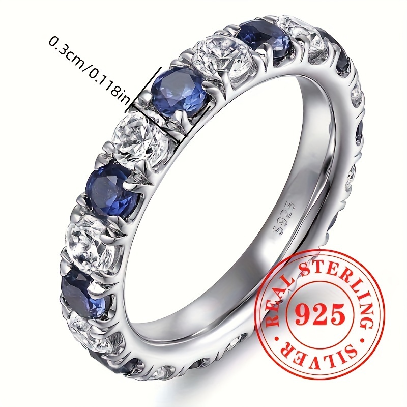 925 Sterling Silver Zirconia Ring Set, 3.6g