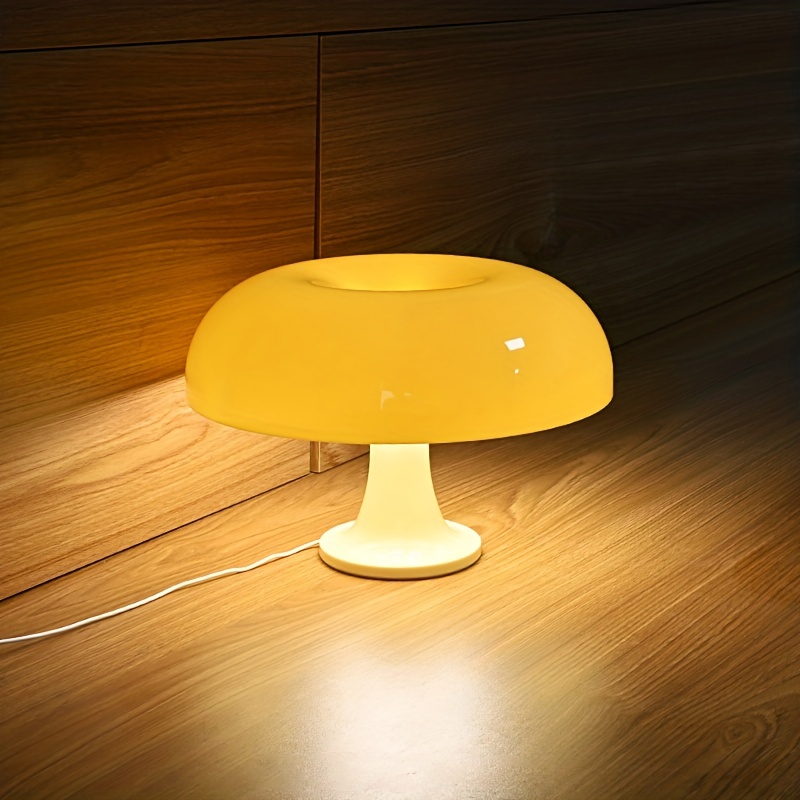 Led salon rétro lampe de table en verre dégradé orange bauhaus champignon lampadaire  salon chambre lampe d'ambiance