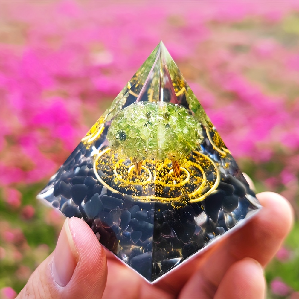 6 Copper Pyramid w/Crystal