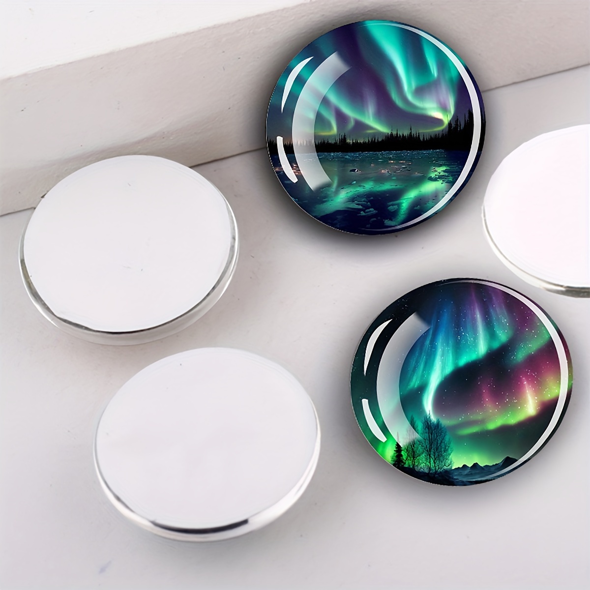 Mixed Dragon Eyes Round Glass Cover Cabochon Dome Jewelry - Temu