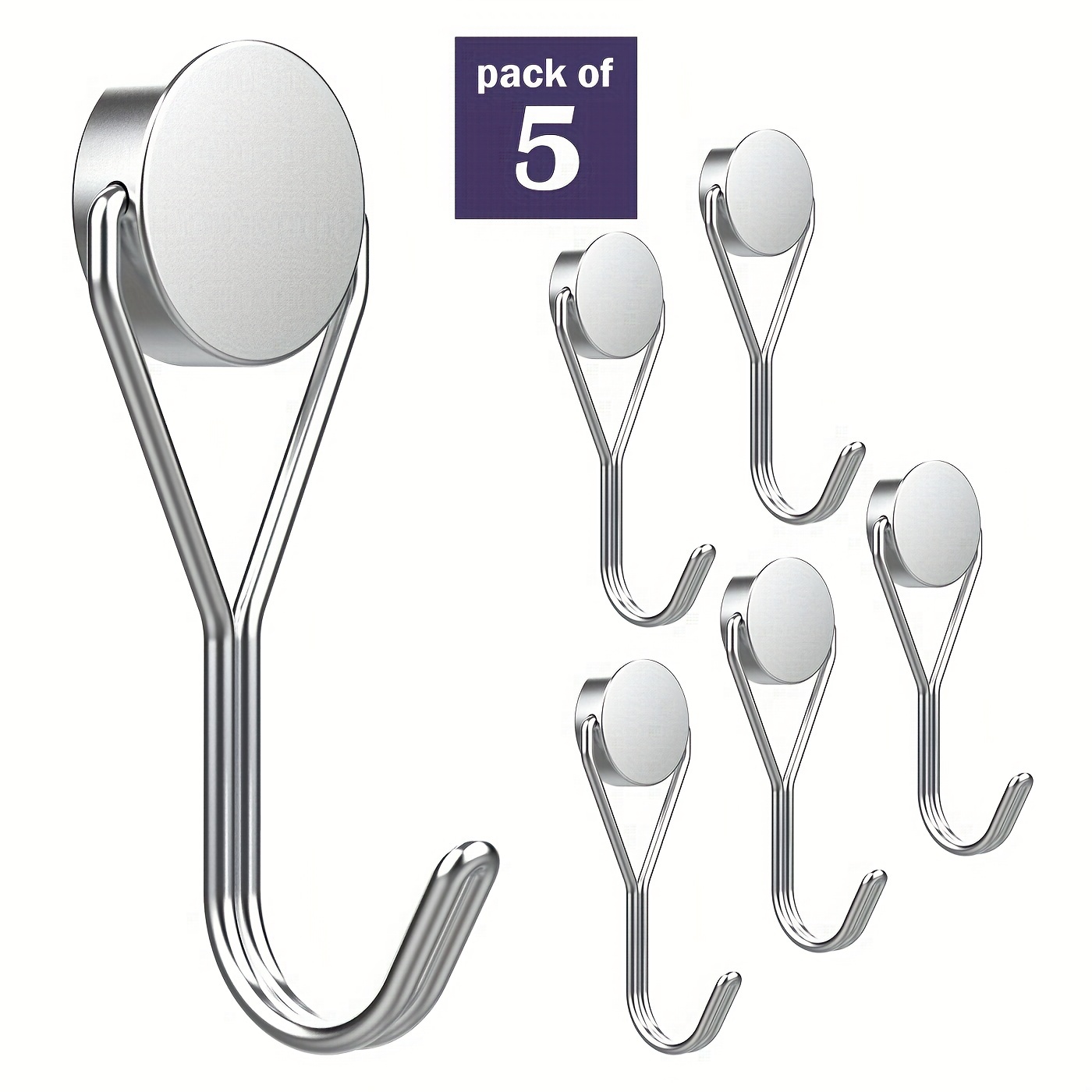 7pcs Magnetic Hooks 30Lbs Neodymium Magnet Swivel Hook Cruise Fridge Grill