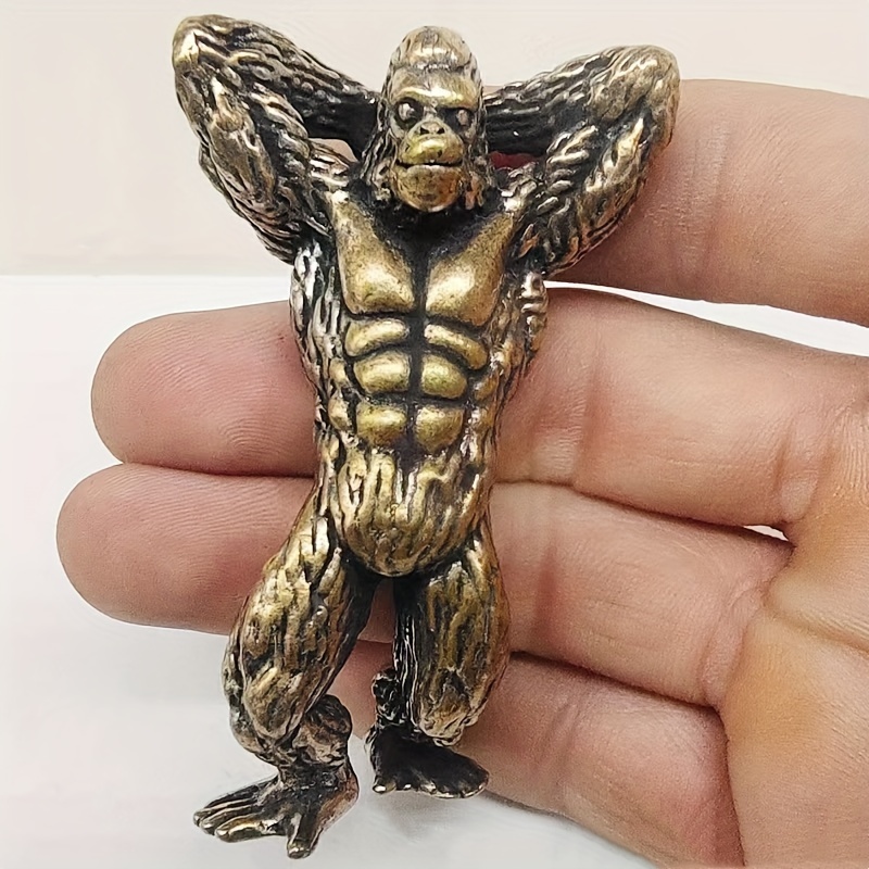 Brass Gorilla Desktop Decoration Monkey Statue Decoration - Temu