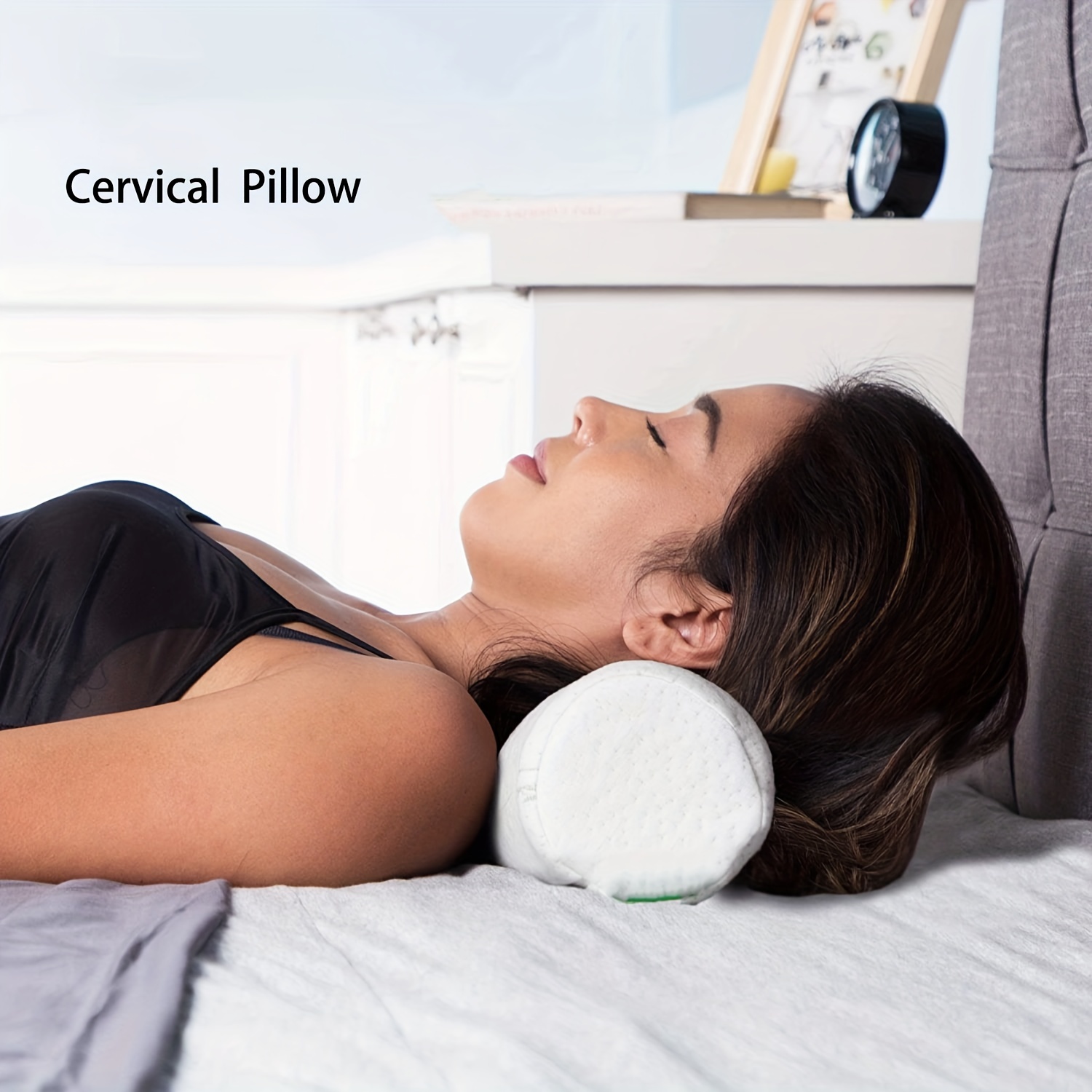Cervical Neck Memory Foam Roll Pillow, Bolster Pillow, Round Neck Pillows  Support For Sleeping Bolster Pillow For Bed, Legs, Back And Yoga,  Breathable And Comfortable - Temu