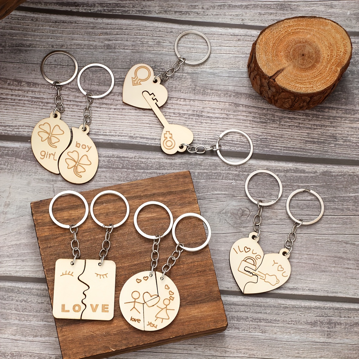 Couple Gifts for Boyfriend Girlfriend Cute Anniversary Keychains