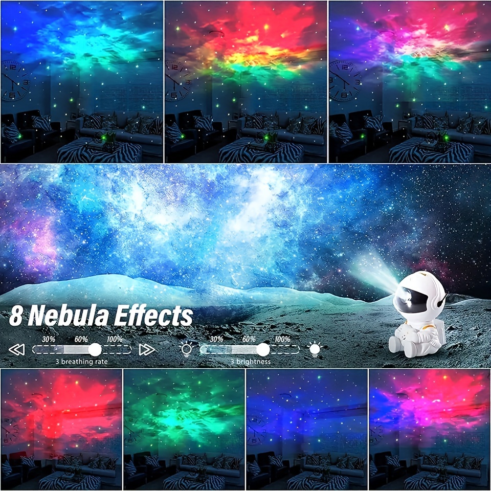 1pc Proyector Galaxia Led Astronauta Luz Nocturna Cielo - Temu Chile