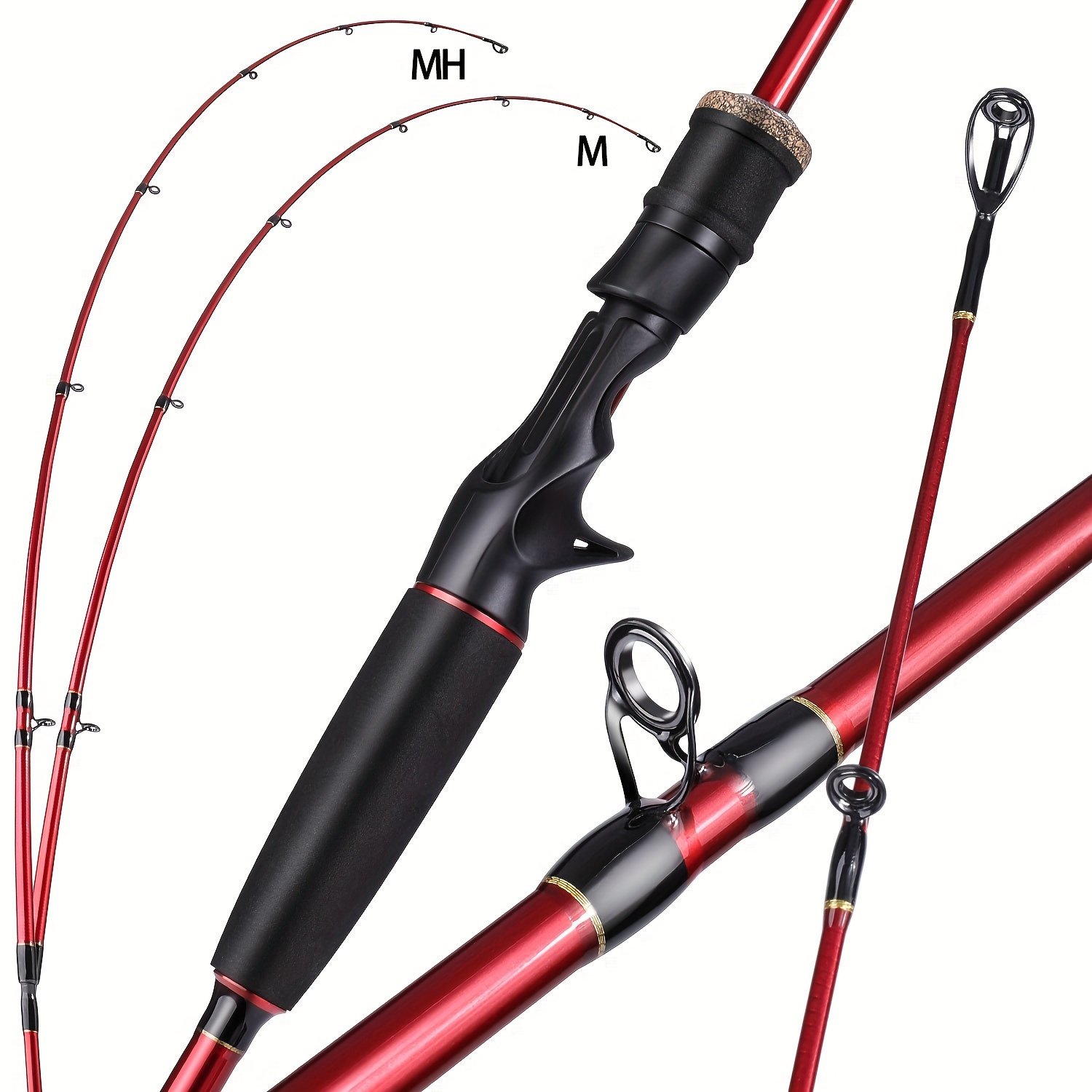 Ubersweet® Straight Handle Fishing Rod, Cork Handle Travel Fishing